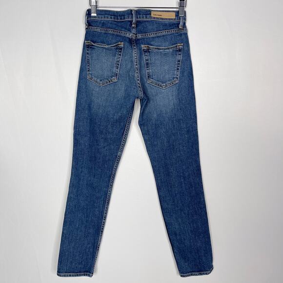 Grlfrnd 24 Naomi High Rise Stretch Skinny Jean American Pie Wash Cotton Ankle - Picture 2 of 13